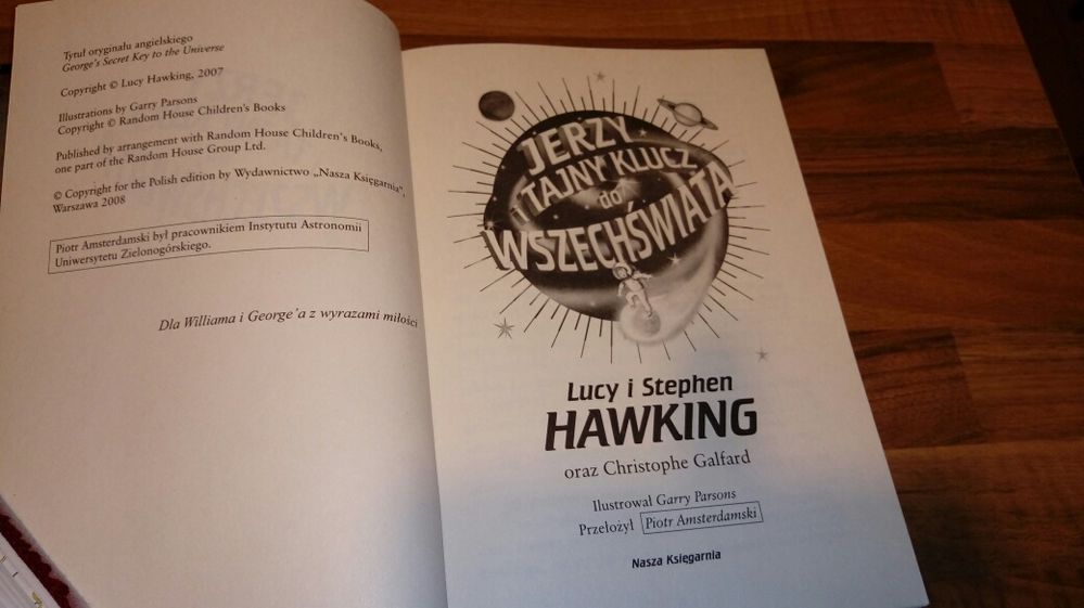 Jerzy i tajny klucz do wszechświata. Lucy i Stephen Hawking