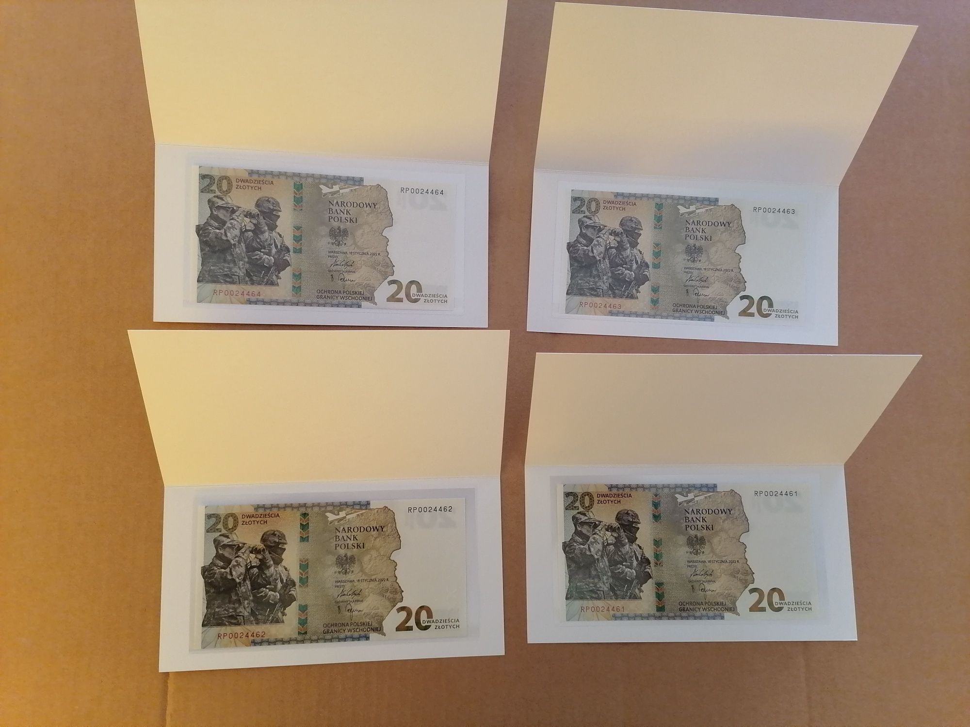 Banknot kolekcjonerski 20zł Ochrona Polskiej Granicy Wschodniej UNC
