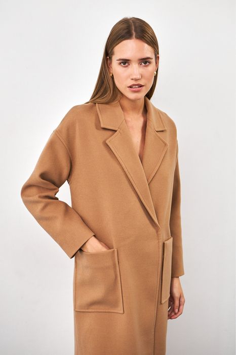 Кашемірове пальто STIMMA на кнопках коричневе в ідеальному стані