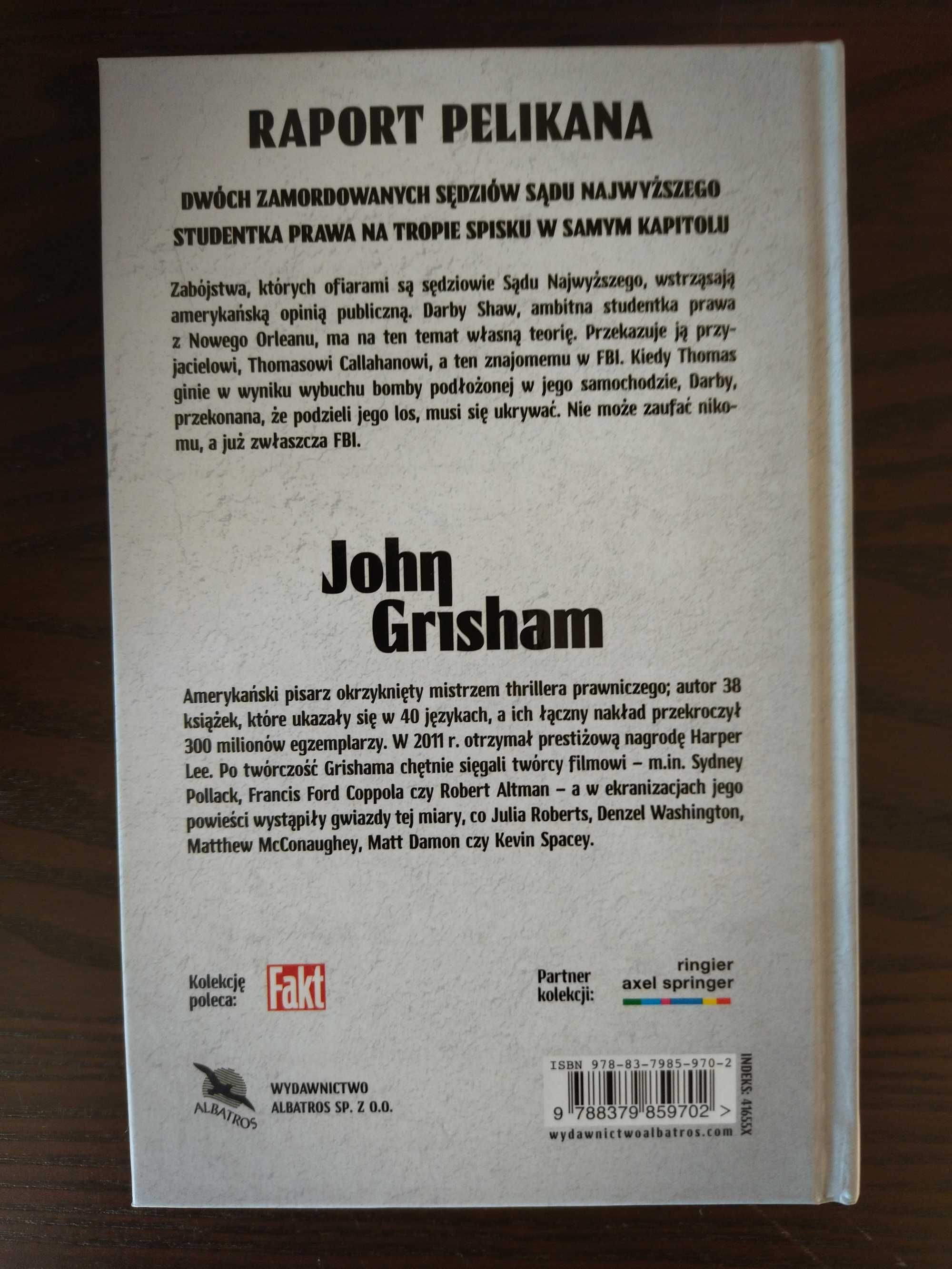 Książka - Raport Pelikana John Grisham!