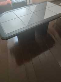 Stół kaflowo-drewniany