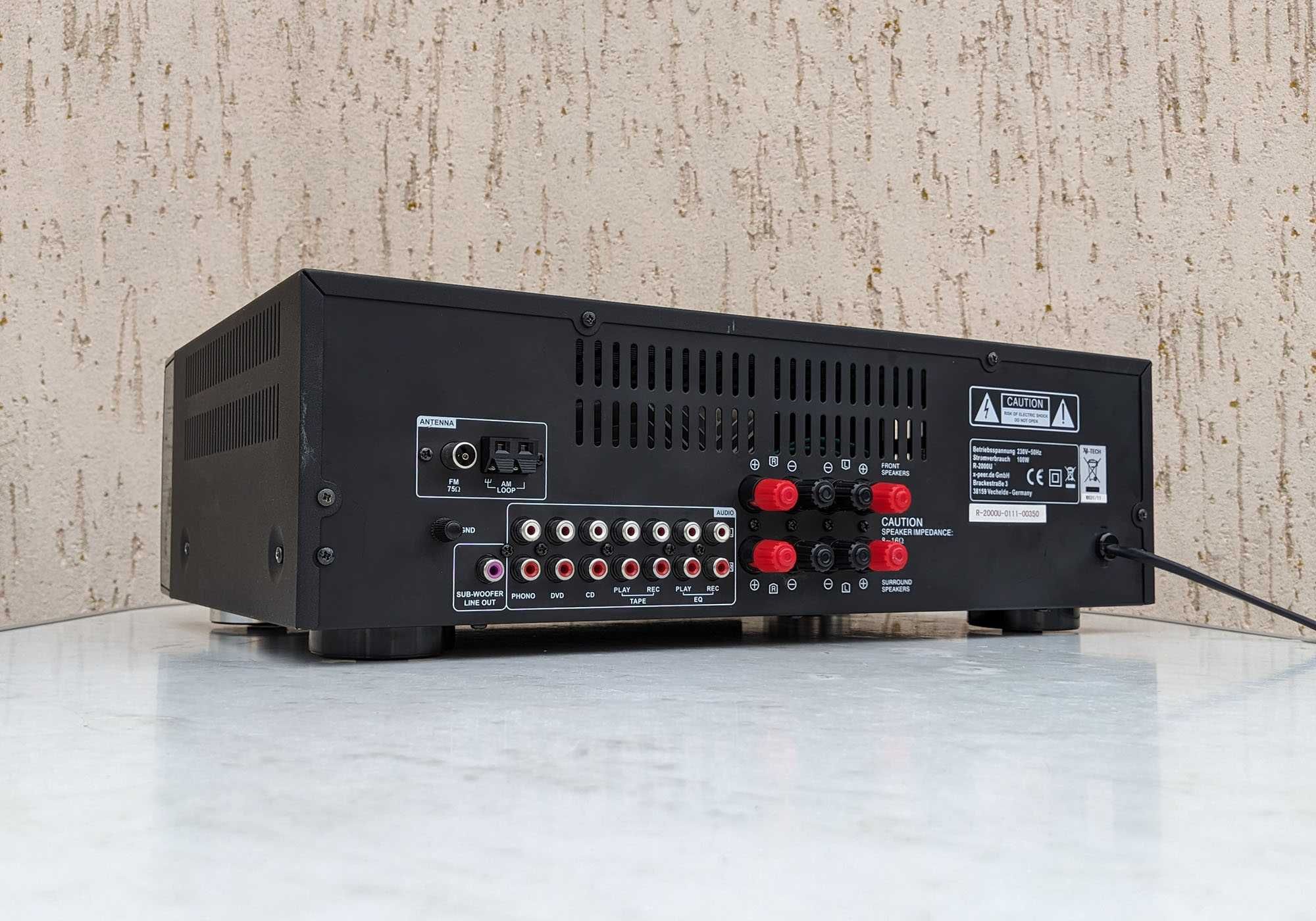 Ресивер X4-Tech R-2000U (2 × 50 Вт / 8 Ом / USB / MP3 / FM-приймач)