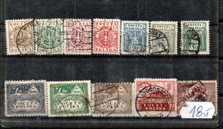 Znaczki Polska - 1919 rok - wydanie markowe różne rysunki