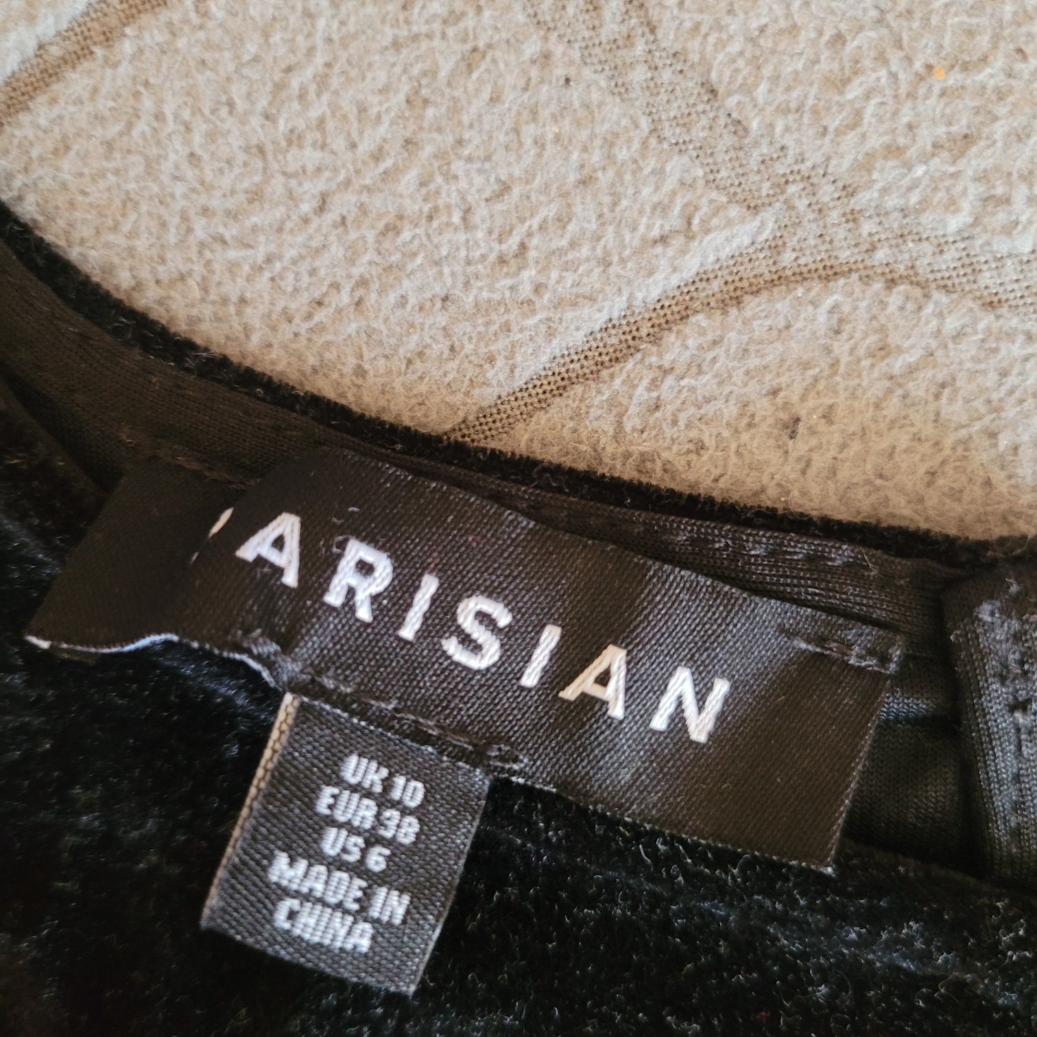 Top krótki M Parisian czarny na zamek