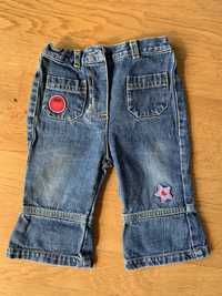 Spodnie niebieskie jeansy 68