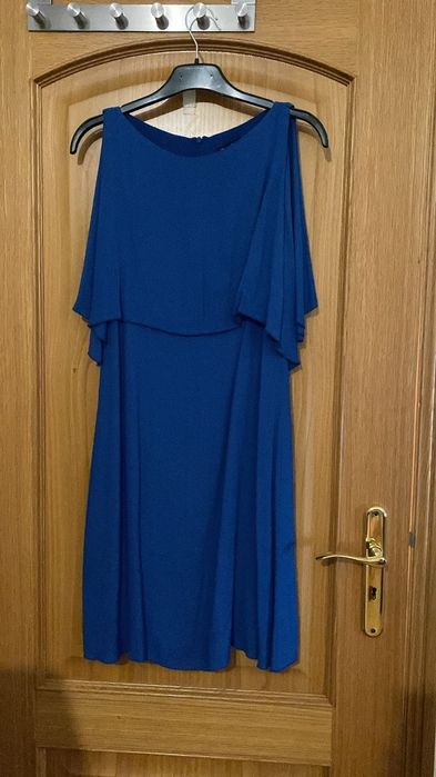 Vestido Azul Massimo Dutti – Tamanho S – Como Novo