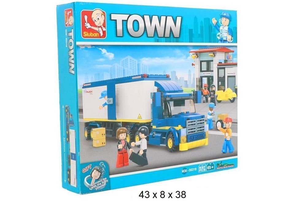 KLOCKI sluban CIĘZARÓWKA tir stacja miasto city el. 537 KOMP. Z LEGO