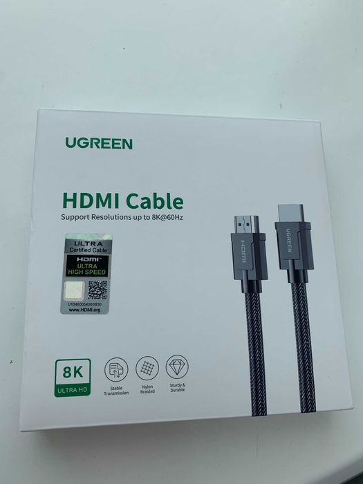 Кабель Ugreen HDMI 2.1 8K-60Hz. Длина 1м