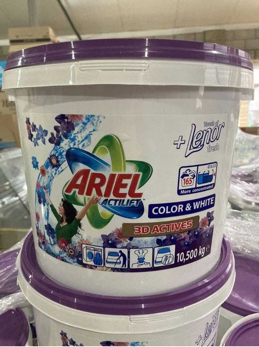 Порошок відро Ariel Actilift + Lenor 10.5 кг