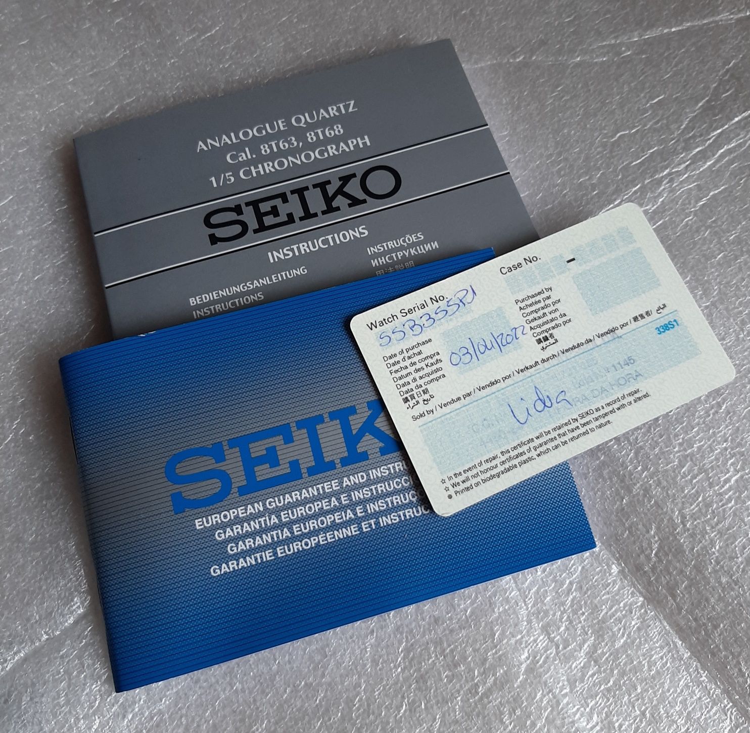 Relógio Seiko cronógrafo, quartzo, novo