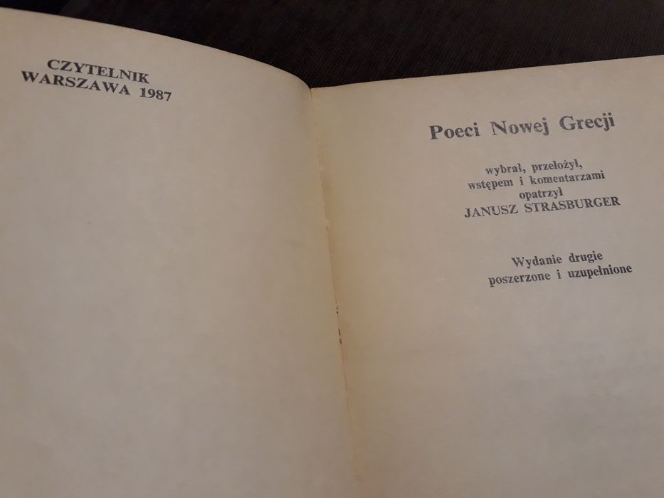 Poeci Nowej Grecji Janusz Strasburger