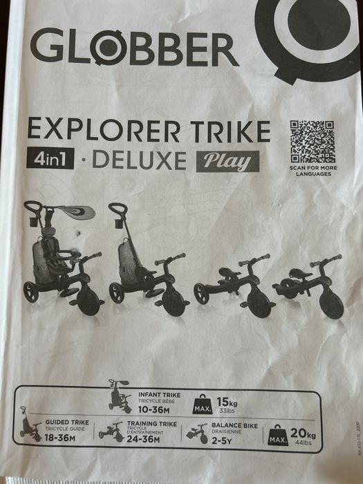 GLOBBER 4в1 візок велосипед,біговел