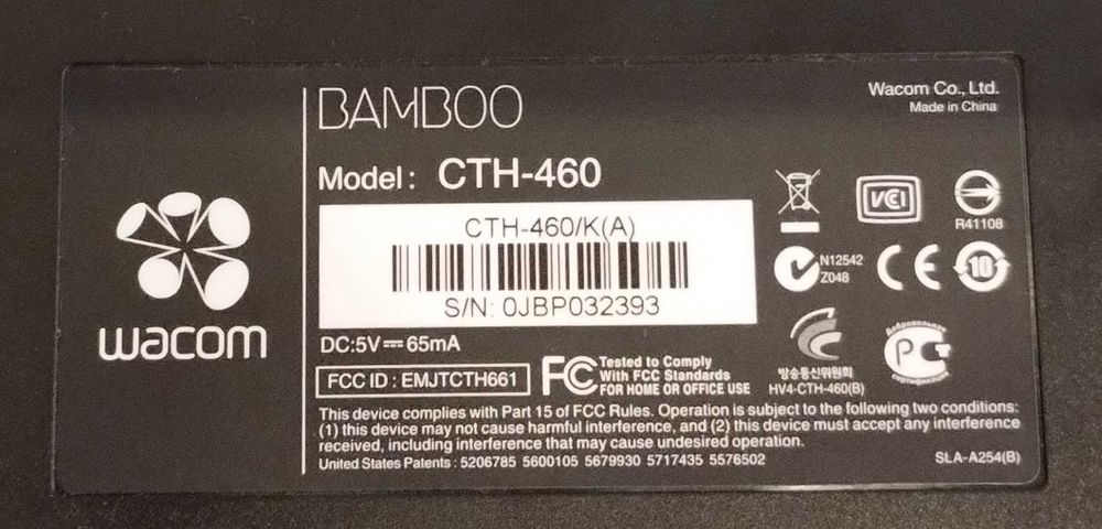 Tablet ghraficzny Wacom Bamboo CTH-460