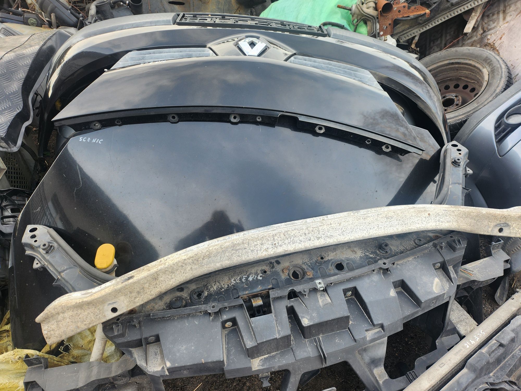 Kompletny przod maska zderzak lampy chlodnice renault scenic 2 II