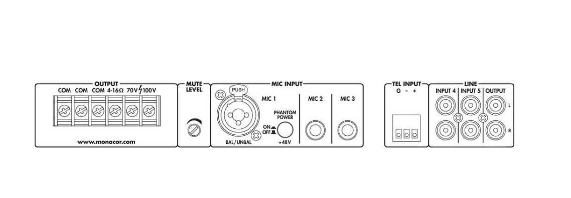 MONACOR PA-312 PA Mixing Amplifier
