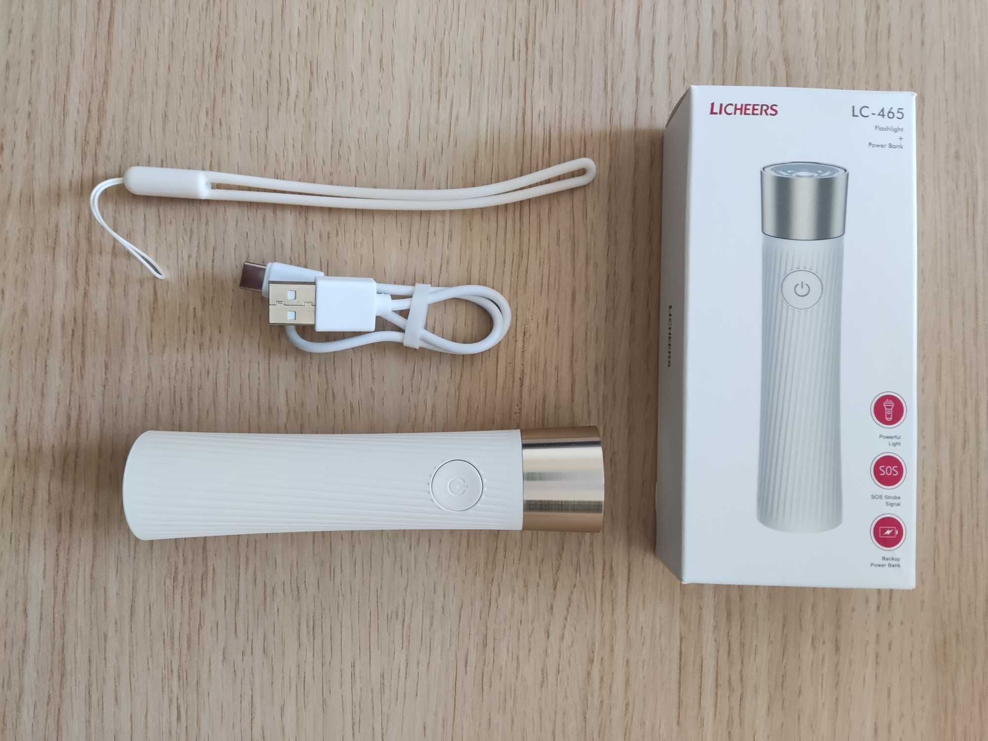 Elegancka latarka z funkcją PowerBank