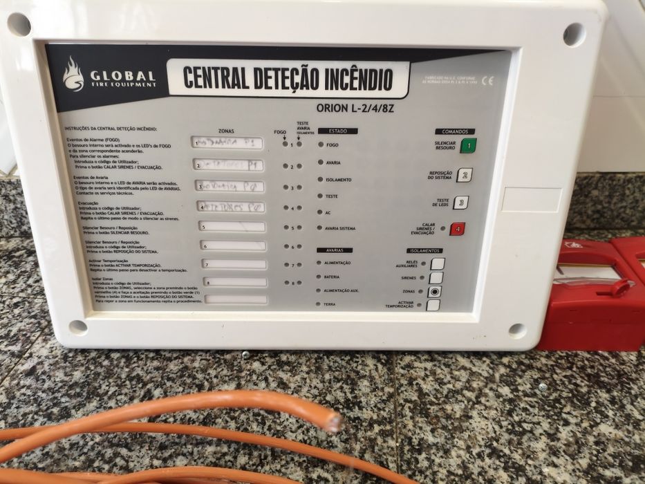 Central incêndios  com todos acessórios incluídos.