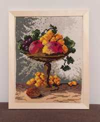 Obraz z ramą – HAFT – Kosz z owocami