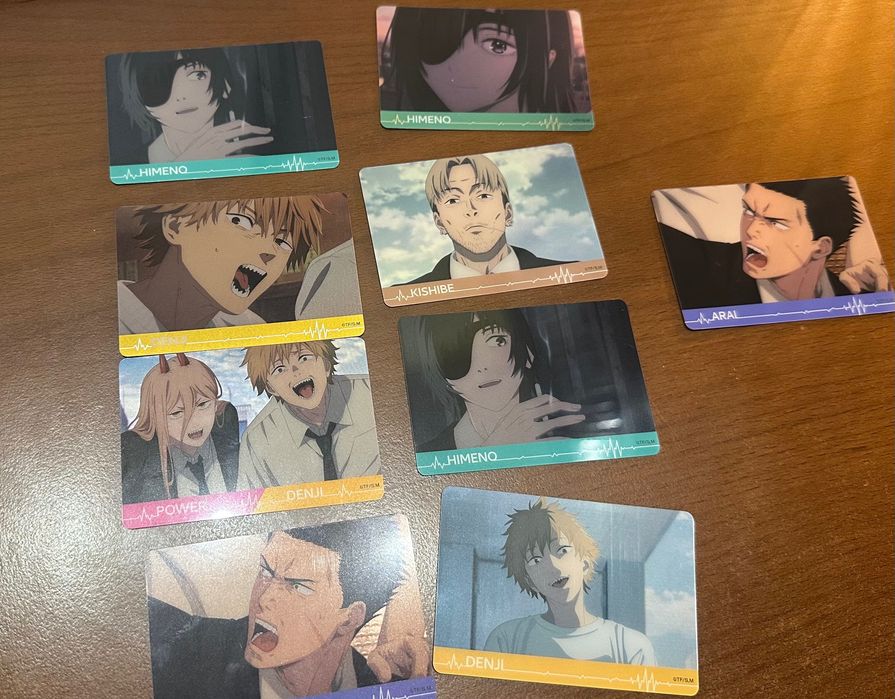 Японські колекційні картки з аніме «Людина-бензопила»