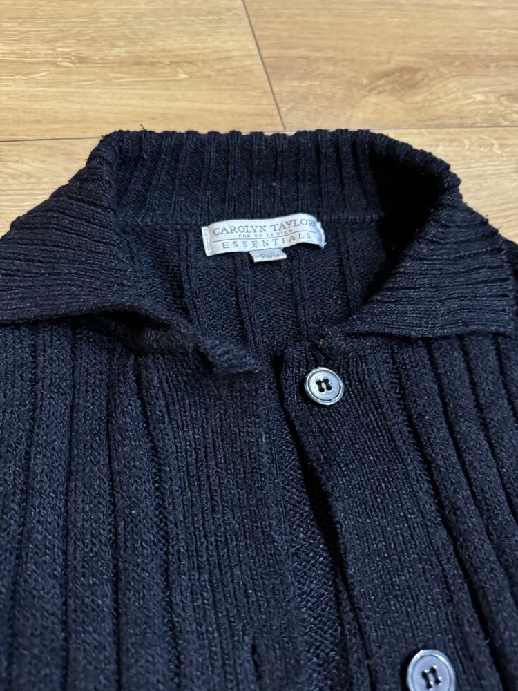 Sweter długi czarny r. S
