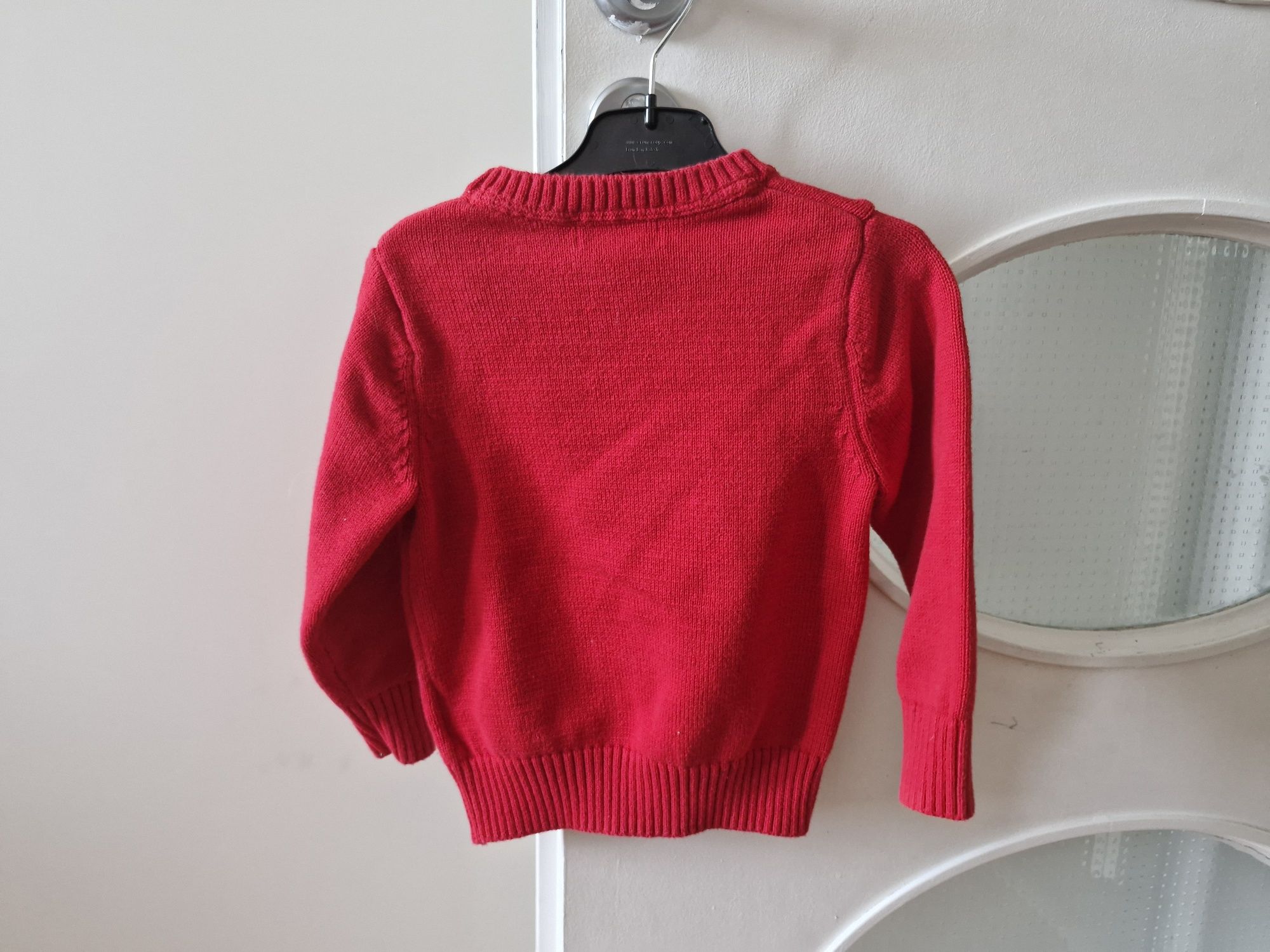 Sweter czerwony dinozaur t-rex święta H&M 104