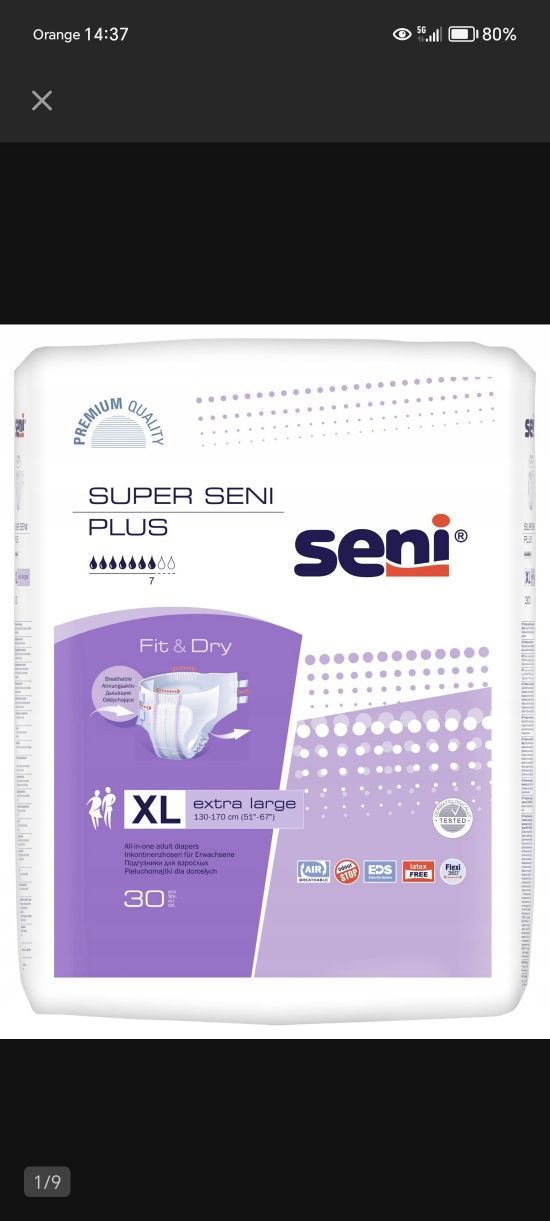 Pampersy dla dorosłych XL