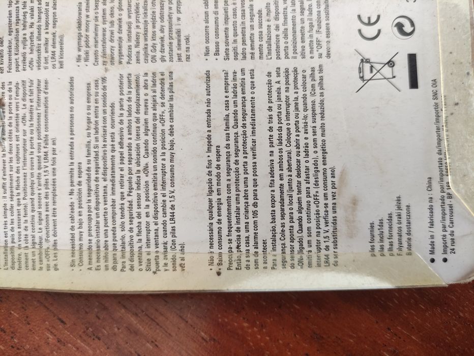 Alarme para abertura de portas/ janelas  - embalados