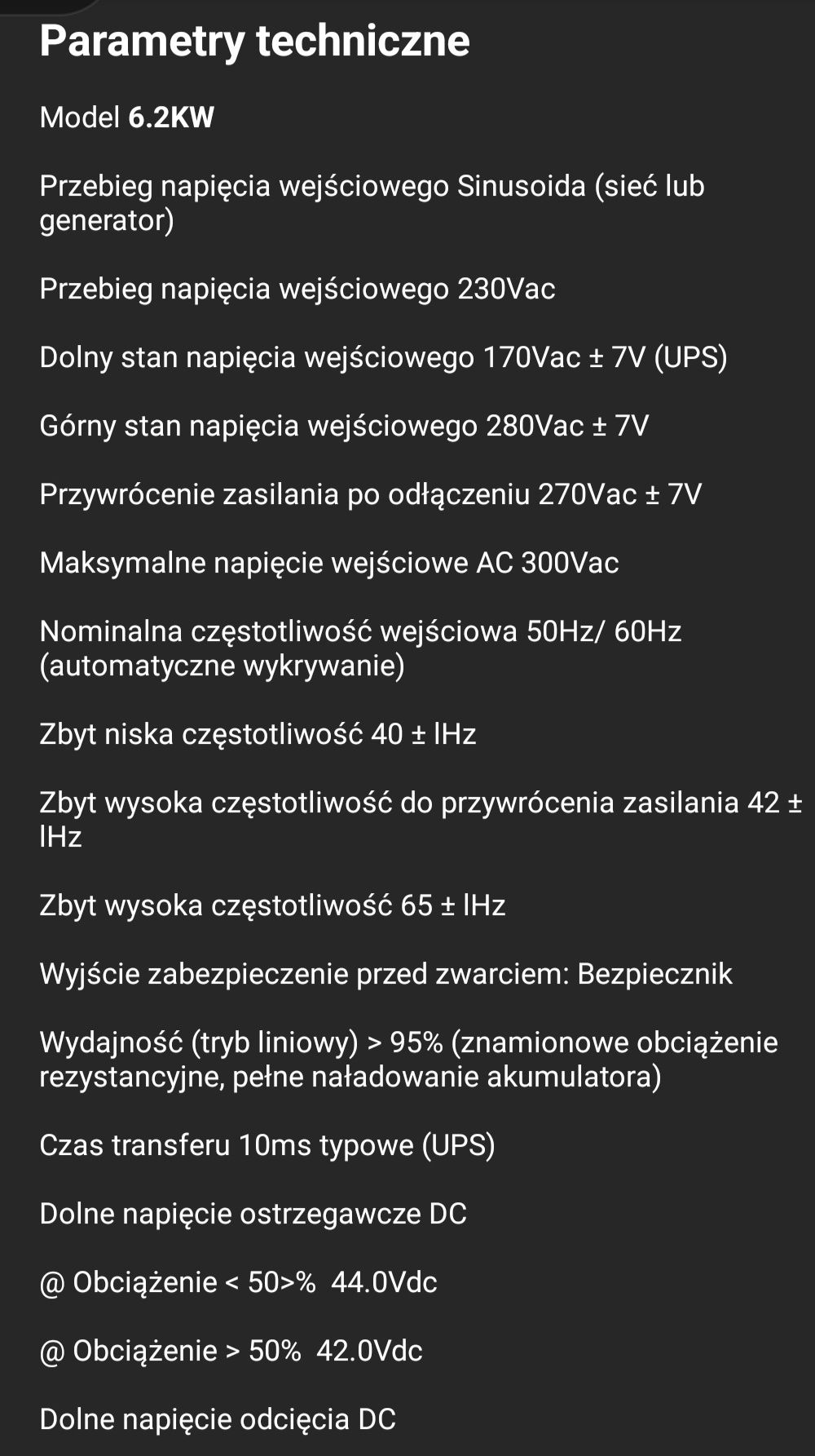 Inwerter hybrydowy 6,2 ; 1fazowy