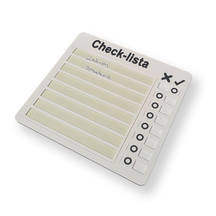 Lista zadań „to-do” z przesuwanymi znacznikami