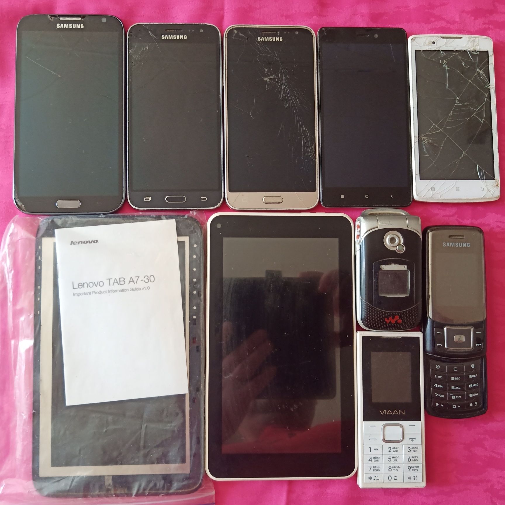 Смартфони,телефони та планшети на запчастини Samsung та іншіх марок..