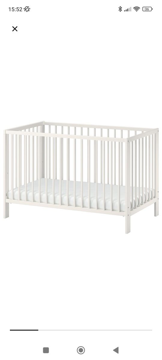 Łóżeczko niemowlęce Ikea Gulliver + materac gratis