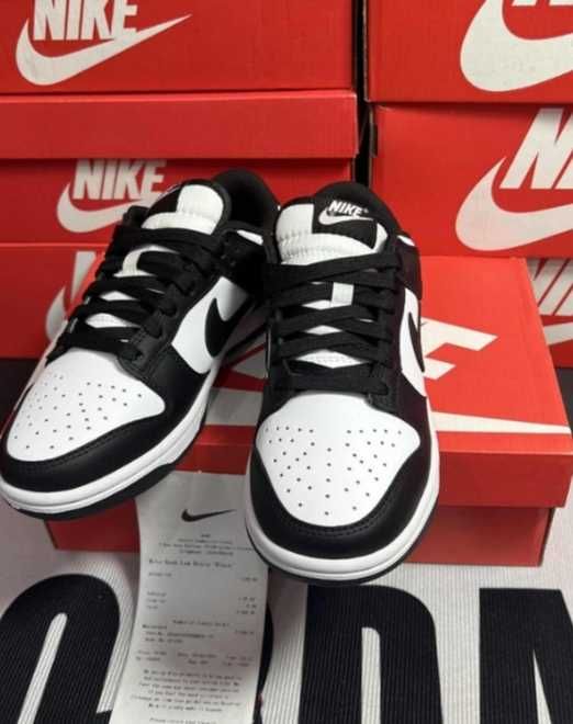 nike dunk biack low whute panda 36