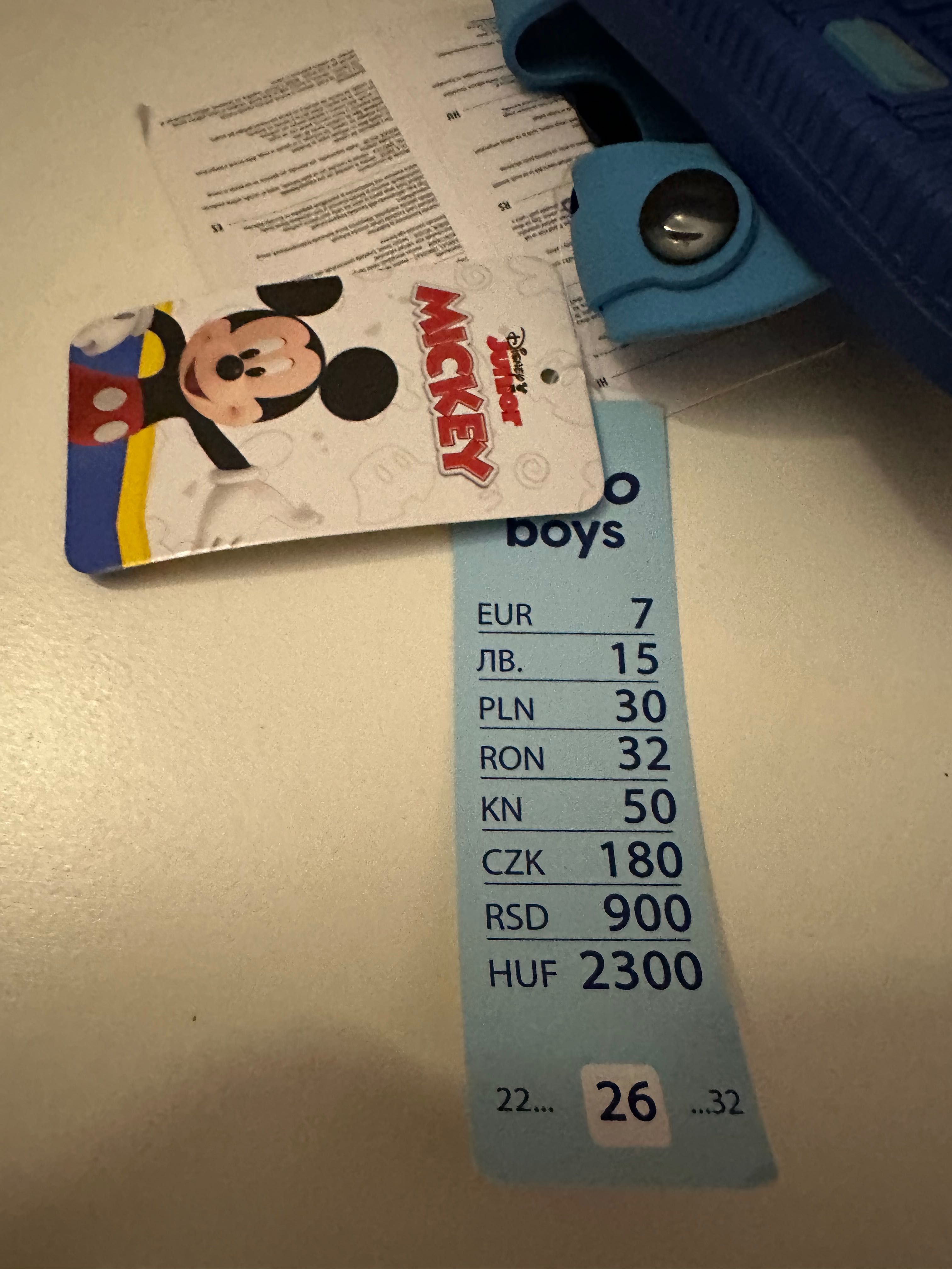 Klapki - sandałki Mickey Mouse 26 za 1/2 ceny