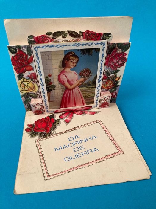 Postal Pop Up Madrinha de Guerra Anos 60 Edições Âncora