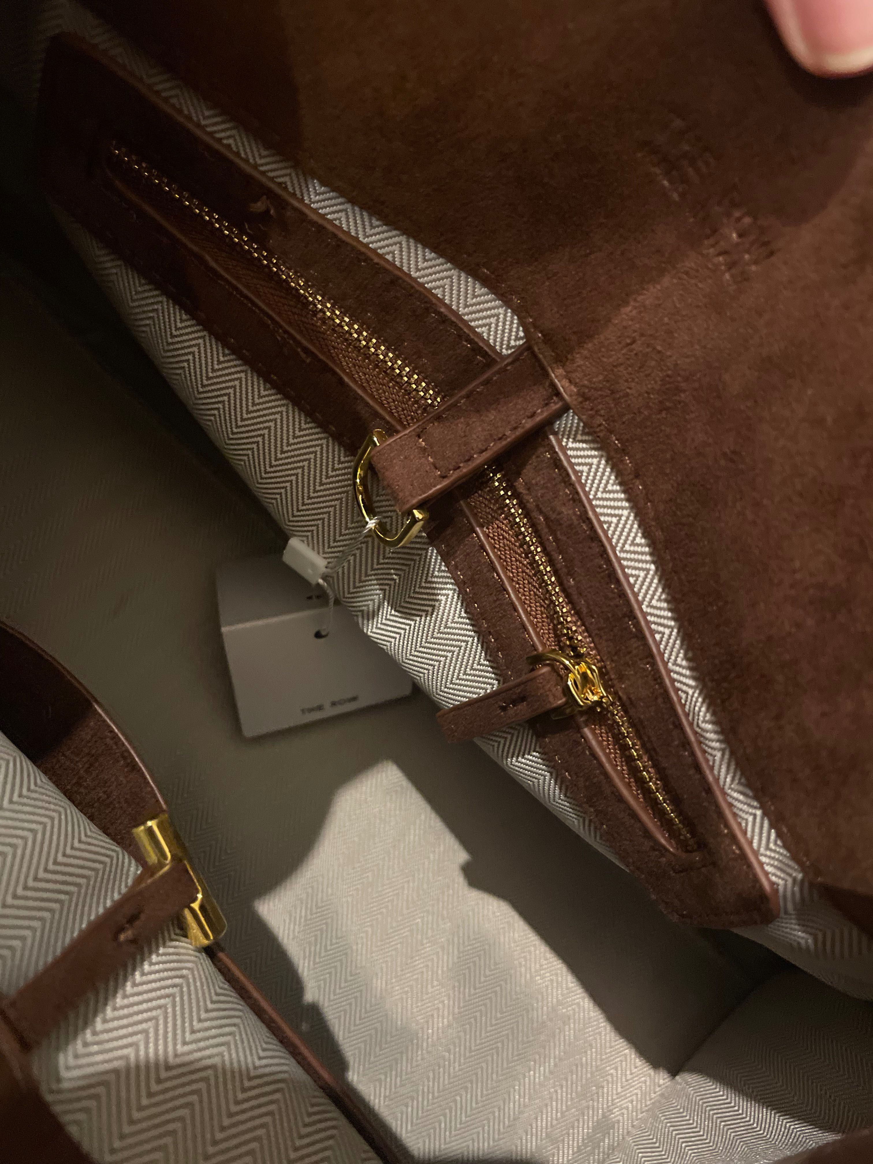 torba shopper kuferek the row brązowa
