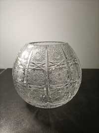 Kryształowy wazon w kształcie kuli, lata 80