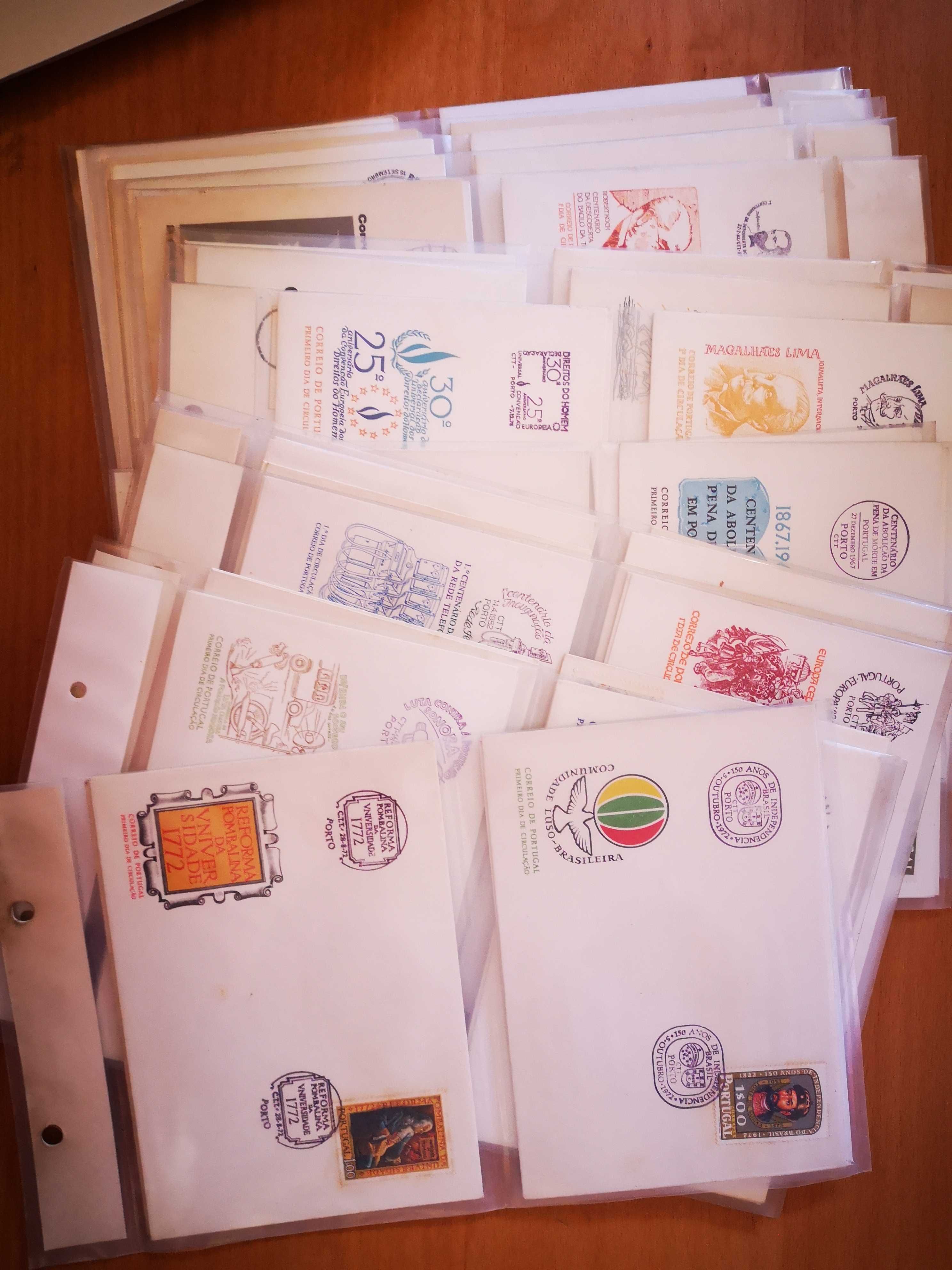 66 envelopes de 1º Dia de circulação, estado impecável, ótimo preço