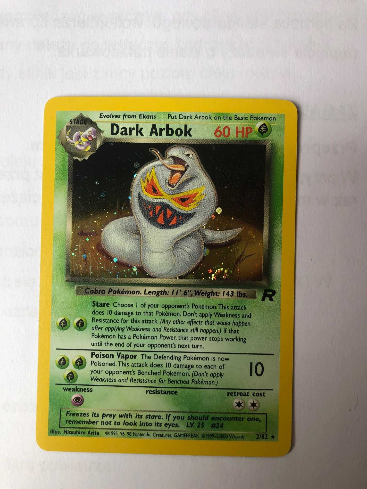 Karta Pokemon Dark Arbok (TR 2) Team Rocket Holo NM/MInt