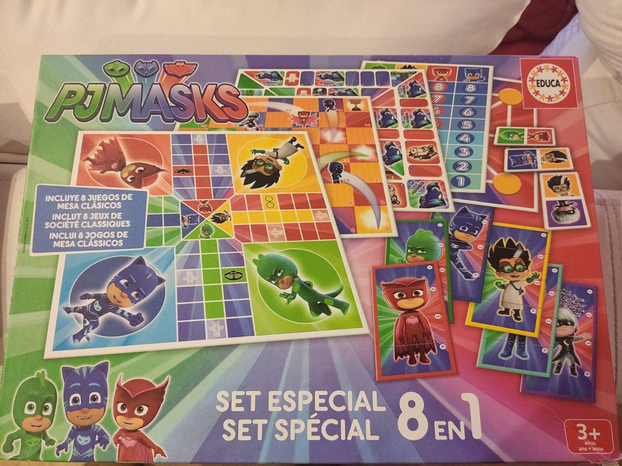 Jogo de tabuleiro PJ MASKS Set Especial 8 em 1