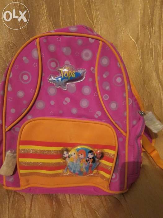 Mochila cor de rosa de menina com bonecas Tops Nancy NOVA