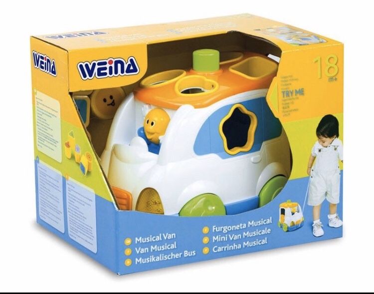 Игрушка машинка -сортер -автобус Weina /Fisher Price в подарок игрушка