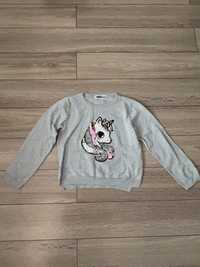 H&M sweterek z jednorożcem rozmiar 110/116