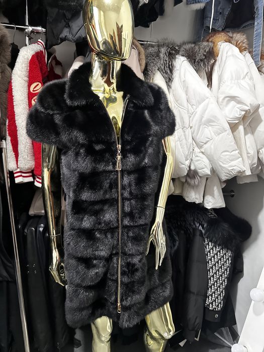 Норковий жилет 85 см