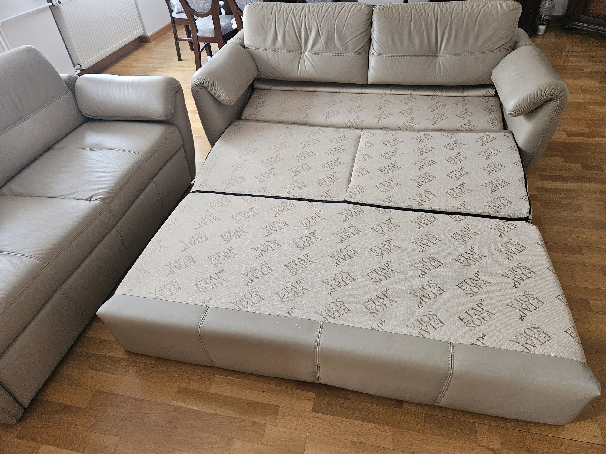 Sofa, kanapa 3+2 ze skóry naturalnej