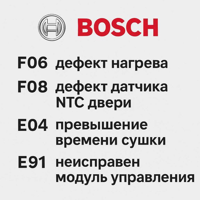 Ремонт сушильных машин Bosch / Siemens в Одессе