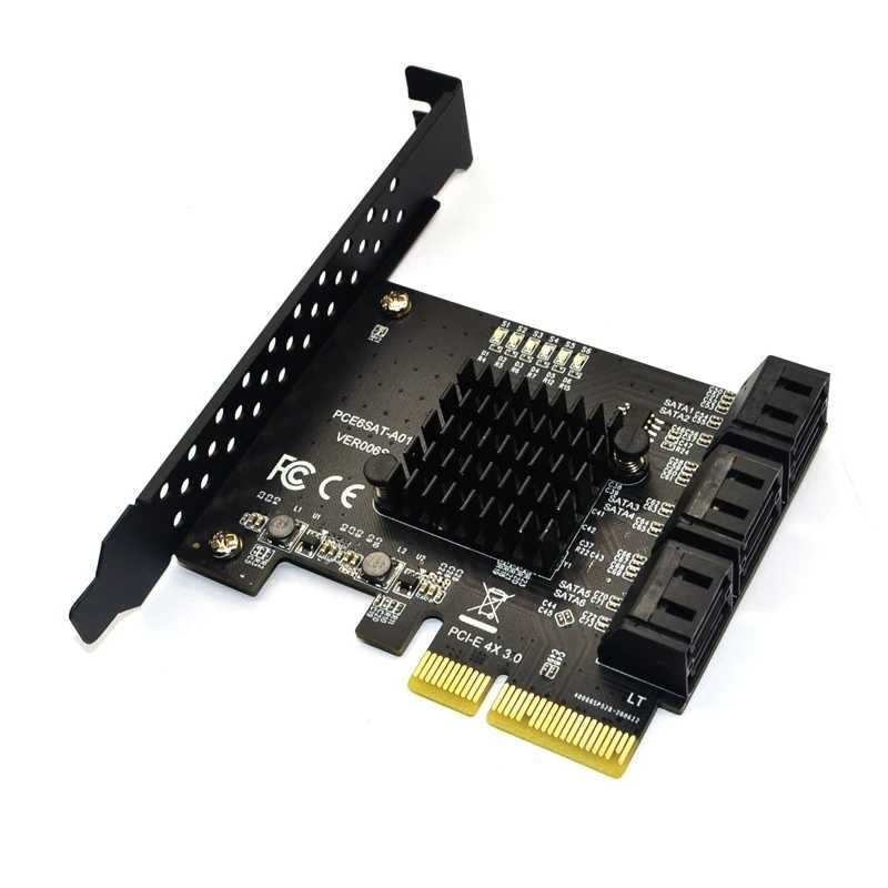 Контроллер адаптер 2, 4, 6 и 8 портов SATA, eSATA, IDE на PCI-e x1, x4