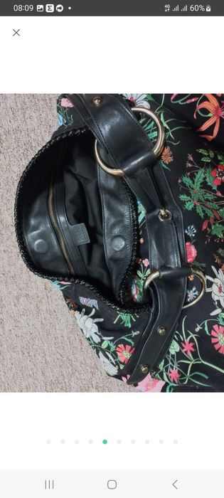 Сумка хобо GUCCI канва цветы,винтаж