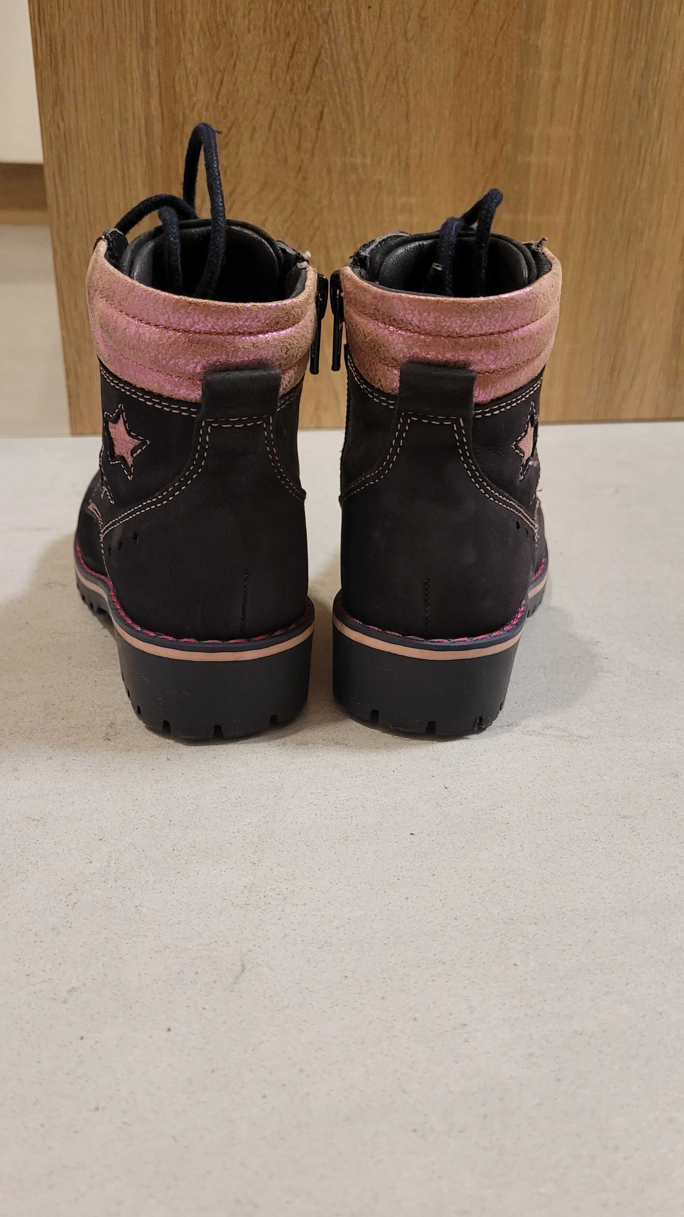 Buty kozaki, kozaczki/trzewiki dla dziewczynki lasocki kids 25,zimowe