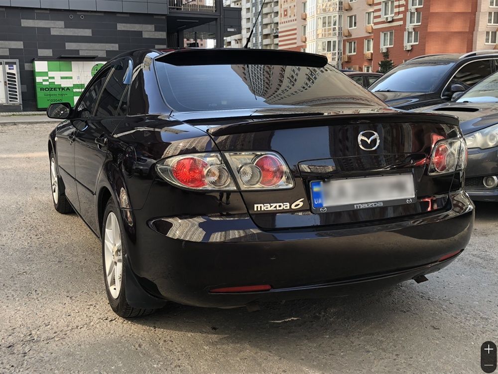 Продам спойлер лип Mazda 6 02-08 седан цвет черный
