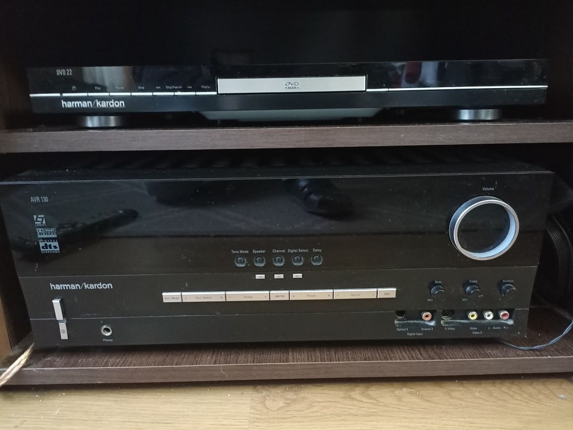 Amplituner Harman Kardon AVR 130+DVD 22+pilot.Cena 600zł.